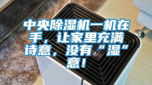 中央除濕機一機在手，讓家里充滿詩意，沒有“濕”意！