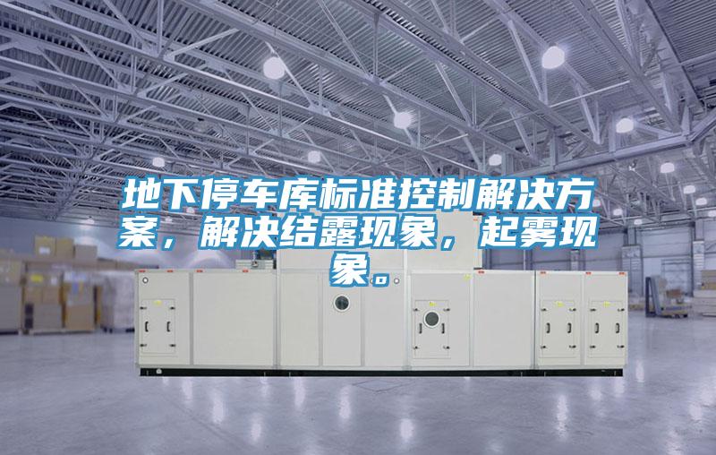 地下停車庫標準控制解決方案，解決結露現(xiàn)象，起霧現(xiàn)象。