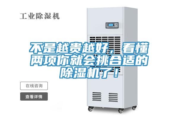 不是越貴越好，看懂兩項你就會挑合適的除濕機了！