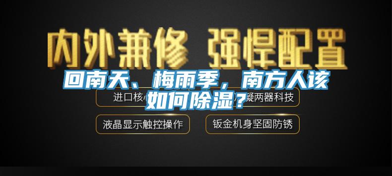 回南天、梅雨季，南方人該如何除濕？