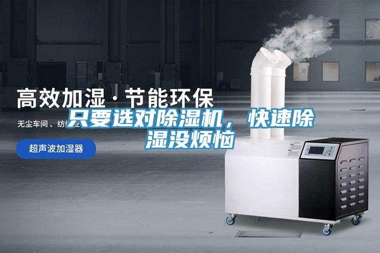 只要選對(duì)除濕機(jī)，快速除濕沒煩惱