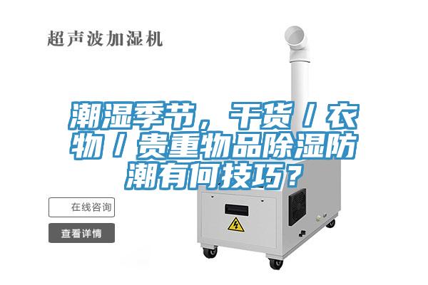 潮濕季節(jié)，干貨／衣物／貴重物品除濕防潮有何技巧？