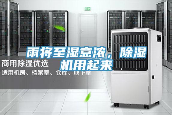雨將至濕意濃，除濕機用起來
