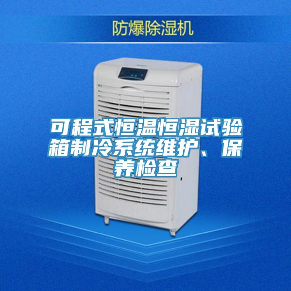 可程式恒溫恒濕試驗箱制冷系統(tǒng)維護、保養(yǎng)檢查