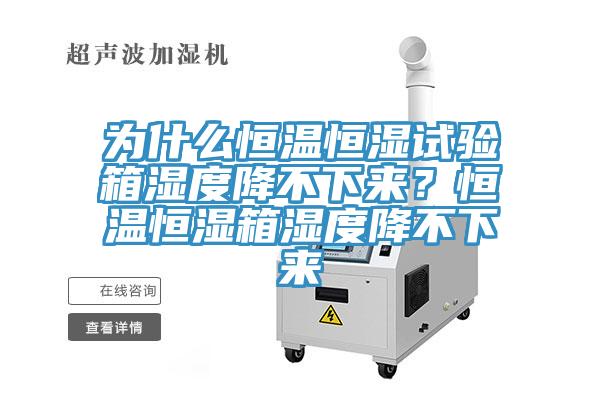 為什么恒溫恒濕試驗箱濕度降不下來？恒溫恒濕箱濕度降不下來