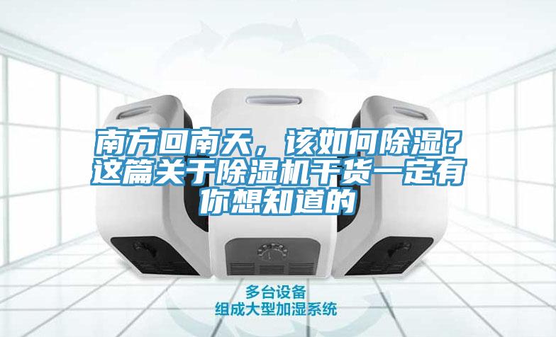 南方回南天，該如何除濕？這篇關(guān)于除濕機(jī)干貨一定有你想知道的