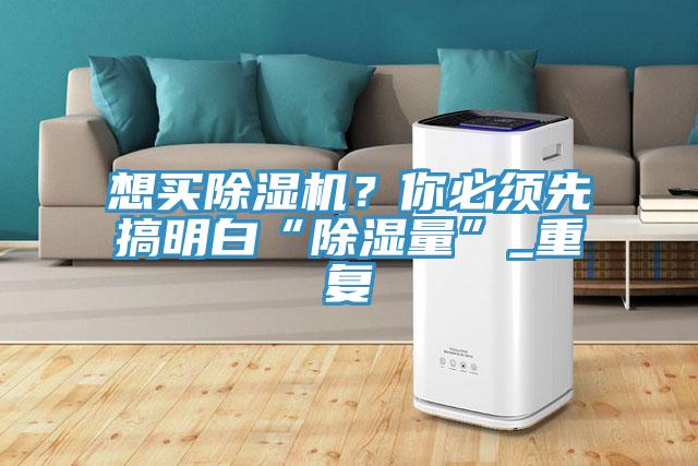想買除濕機？你必須先搞明白“除濕量”_重復