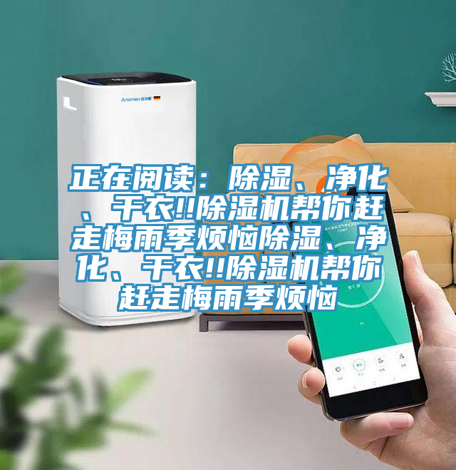 正在閱讀：除濕、凈化、干衣!!除濕機幫你趕走梅雨季煩惱除濕、凈化、干衣!!除濕機幫你趕走梅雨季煩惱