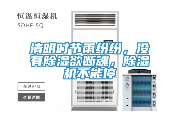 清明時節(jié)雨紛紛，沒有除濕欲斷魂，除濕機(jī)不能停