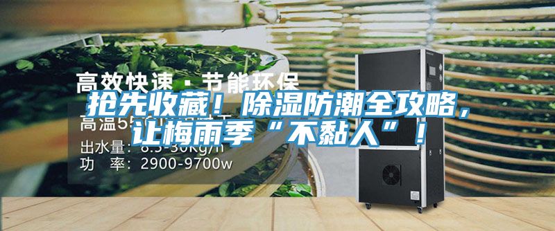 搶先收藏！除濕防潮全攻略，讓梅雨季“不黏人”！