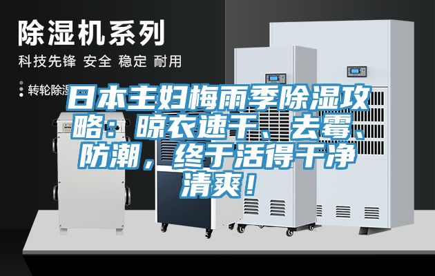 日本主婦梅雨季除濕攻略：晾衣速干、去霉、防潮，終于活得干凈清爽！
