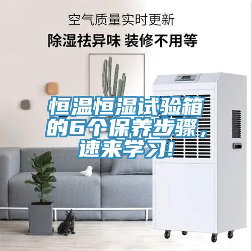 恒溫恒濕試驗箱的6個保養(yǎng)步驟，速來學習!