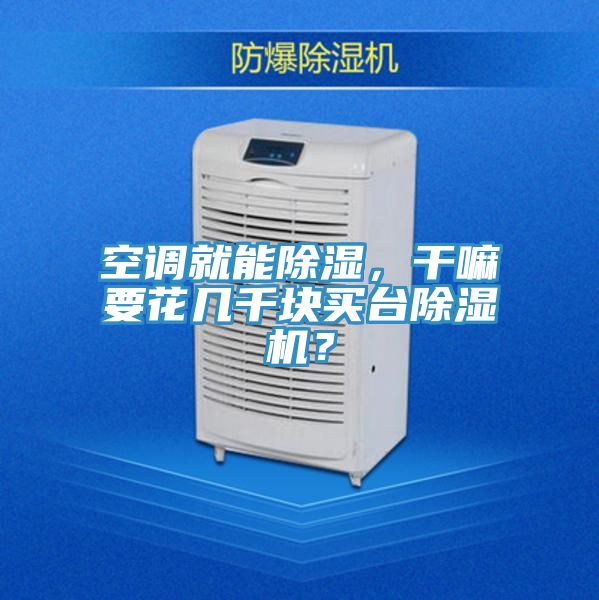 空調(diào)就能除濕，干嘛要花幾千塊買臺除濕機(jī)？