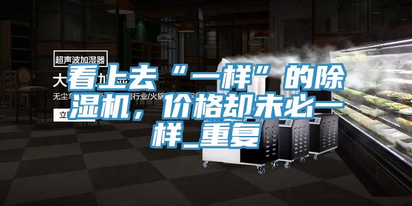 看上去“一樣”的除濕機，價格卻未必一樣_重復(fù)