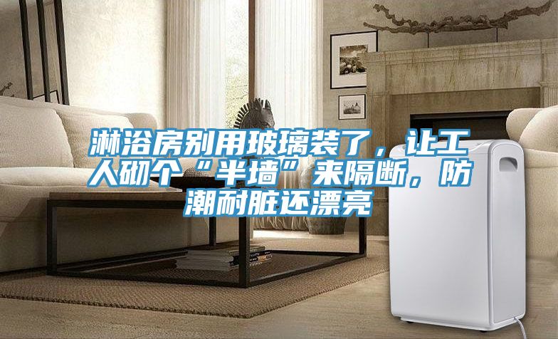 淋浴房別用玻璃裝了，讓工人砌個“半墻”來隔斷，防潮耐臟還漂亮