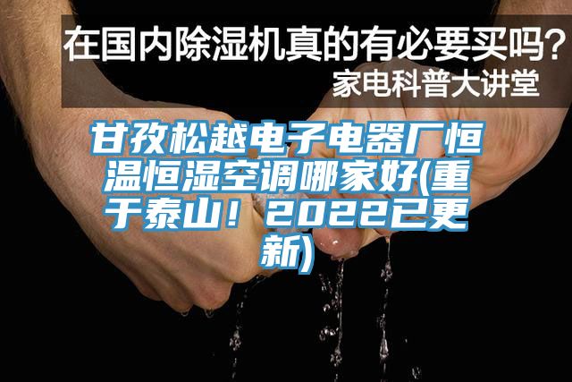 甘孜松越電子電器廠恒溫恒濕空調(diào)哪家好(重于泰山！2022已更新)