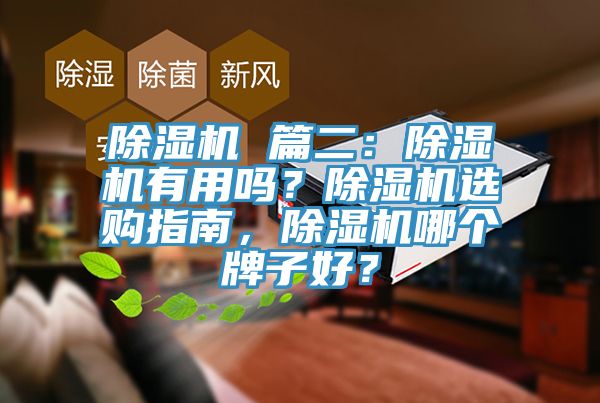 除濕機(jī) 篇二：除濕機(jī)有用嗎？除濕機(jī)選購指南，除濕機(jī)哪個(gè)牌子好？