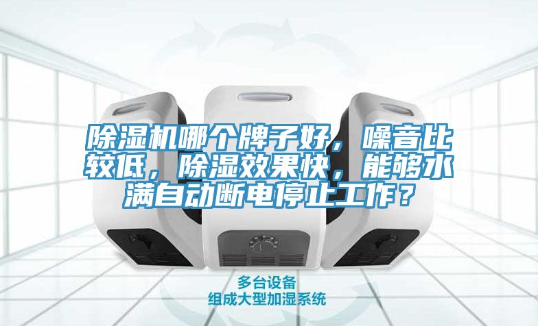 除濕機哪個牌子好，噪音比較低，除濕效果快，能夠水滿自動斷電停止工作？