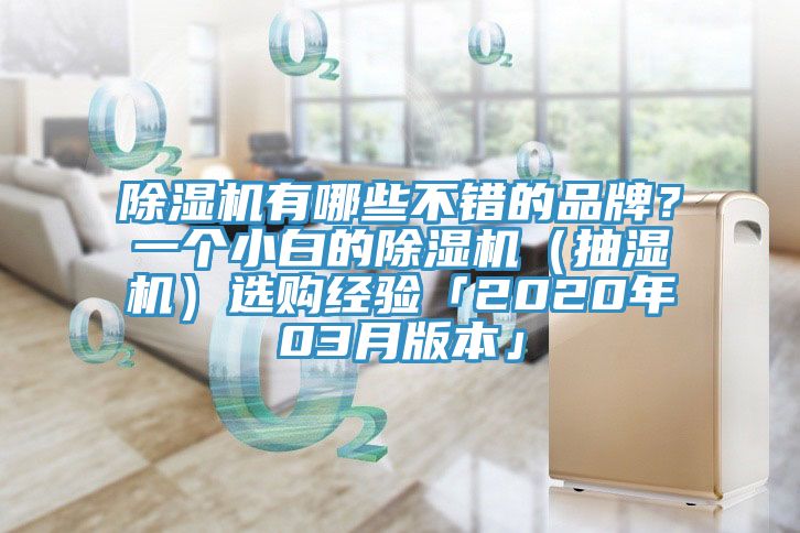 除濕機(jī)有哪些不錯(cuò)的品牌？一個(gè)小白的除濕機(jī)（抽濕機(jī)）選購(gòu)經(jīng)驗(yàn)「2020年03月版本」
