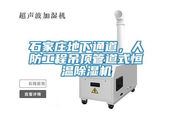 石家莊地下通道，人防工程吊頂管道式恒溫除濕機(jī)