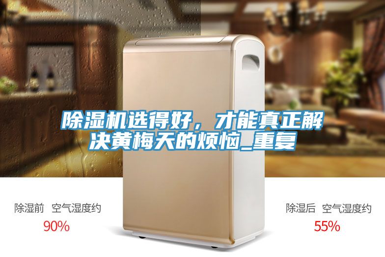 除濕機(jī)選得好，才能真正解決黃梅天的煩惱_重復(fù)